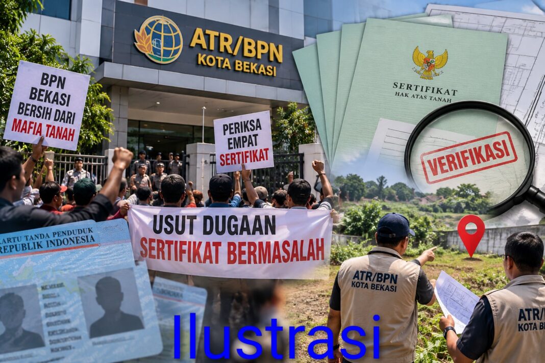 Empat Sertifikat Dipersoalkan, BPN Kota Bekasi Bungkam